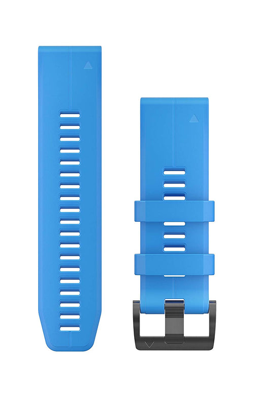 Garmin 010-12741-02 Quickfit 26 Watch Band -Cyan Blue Silicone Accessory Band for Fenix 5X Plus/Fenix 5X
