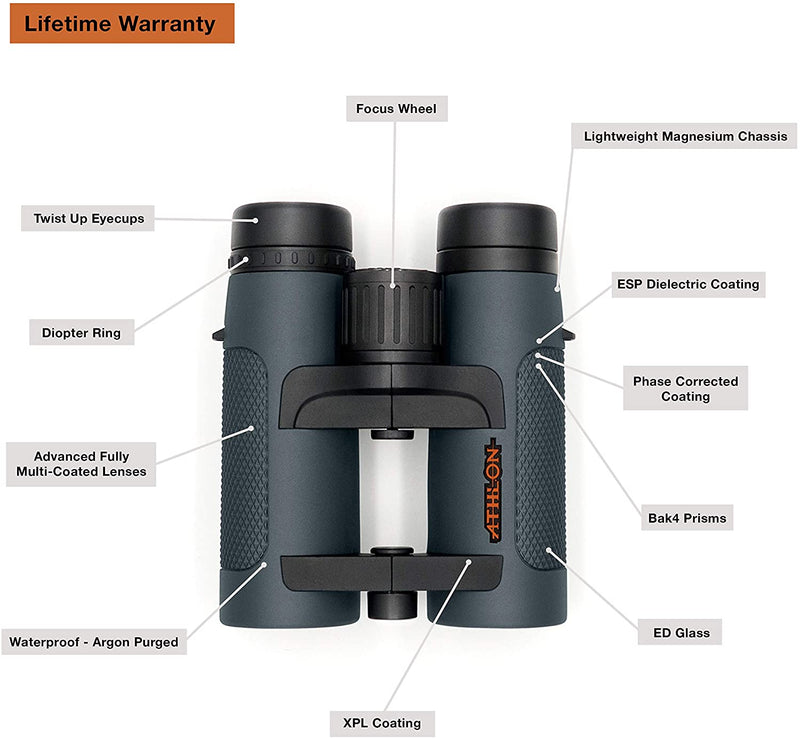 Athlon Optics Ares 10x42 Roof Prism UHD Binoculars