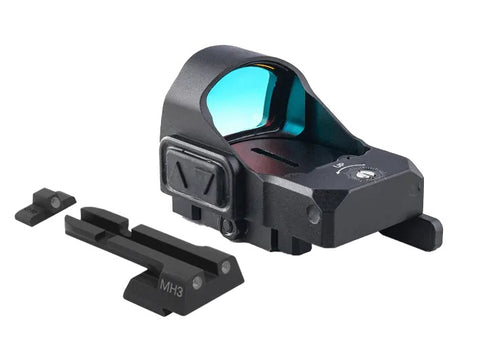 Meprolight microRDS Red Dot micro Sight with Quick Detach (QD) Adaptor and Backup Day/Night Sights (88070505) For VP9, HK45, HK45C, P30, SFP9 (Non-OR models)