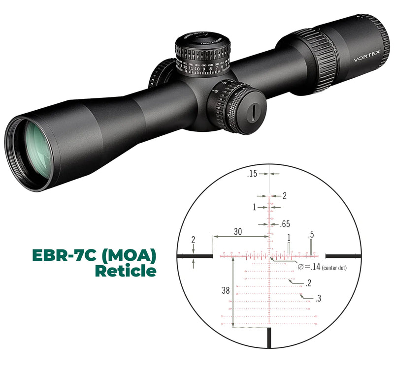 Vortex Optics Strike Eagle 3-18x44 FFP EBR-7C MOA 34mm Tube Riflescope (SE-31801)