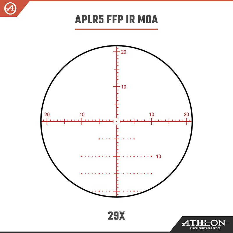 Athlon Cronus BTR GEN2 4.5-29x56 APLR5 FFP IR MOA Reticle UHD Riflescope