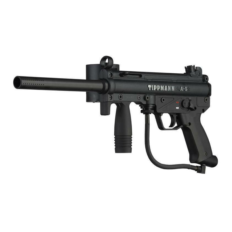 Tippmann A-5 with Response Trigger .68 Caliber Paintball Marker with Hawki 48ci HPA Tank Bundle