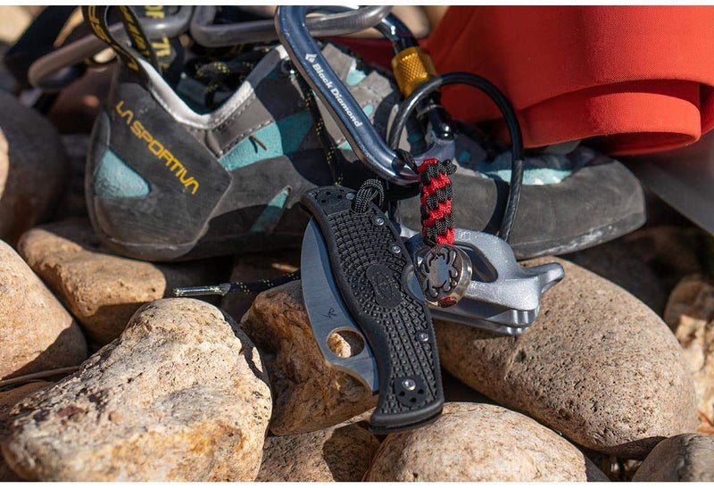 Spyderco RockJumper Lightweight PlainEdge Folding Knife with 3.08" VG-10 Steel Wharncliffe Blade and Black FRN Handle