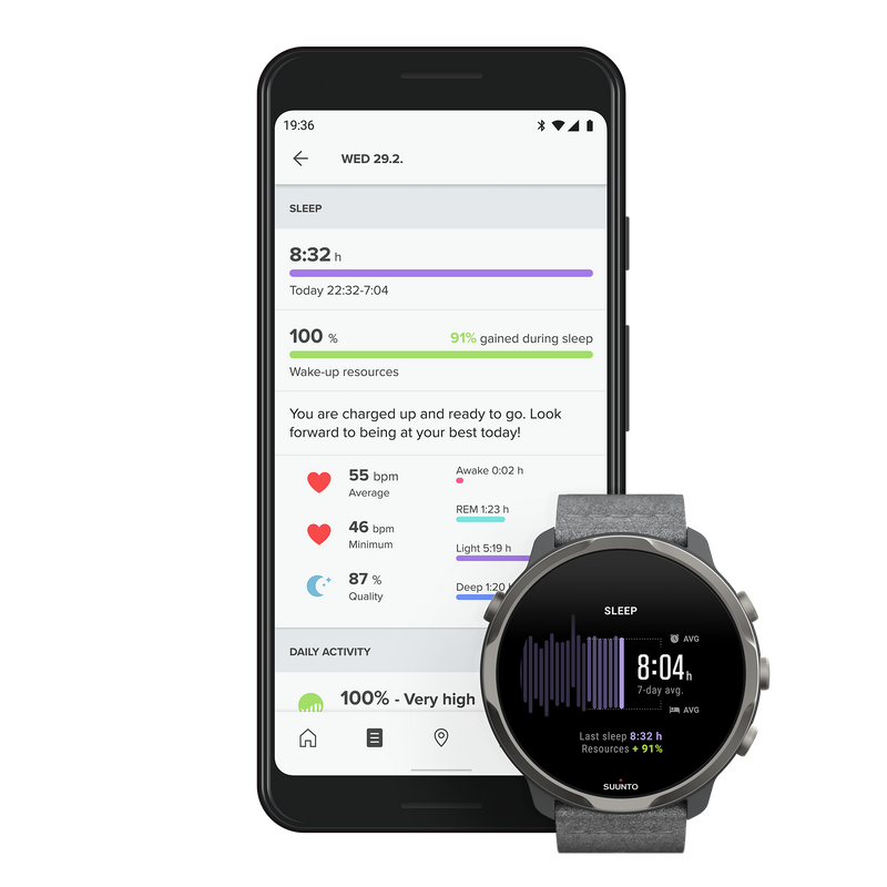 SUUNTO 7 Graphite Limited Edition GPS Smartwatch with Versatile Sports Experience with Gift Box and Wearable4U Power Bank Bundle