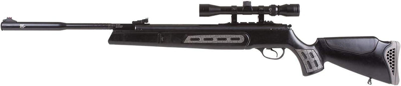 Hatsan Mod 125 Sniper Vortex Quiet Energy Break Barrel .22 Cal Air Rifle with Pack of 250ct Pellets and 100x Paper Targets Bundle (Black Syn Stock)