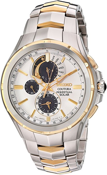 Seiko Men's 'Coutura' Quartz Stainless Steel Casual Watch, Color:Two Tone (Model: SSC560)