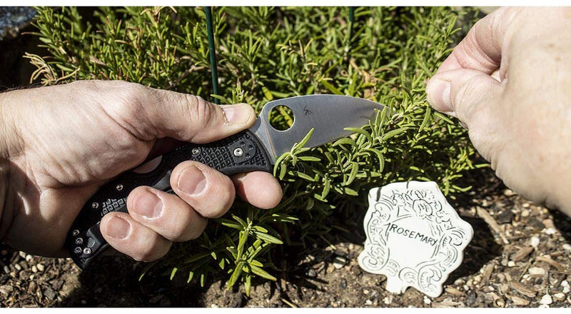 Spyderco RockJumper Lightweight PlainEdge Folding Knife with 3.08" VG-10 Steel Wharncliffe Blade and Black FRN Handle