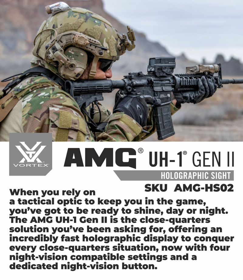 Vortex Optics AMG UH-1 Gen II Holographic Sight with Free Hat Bundle