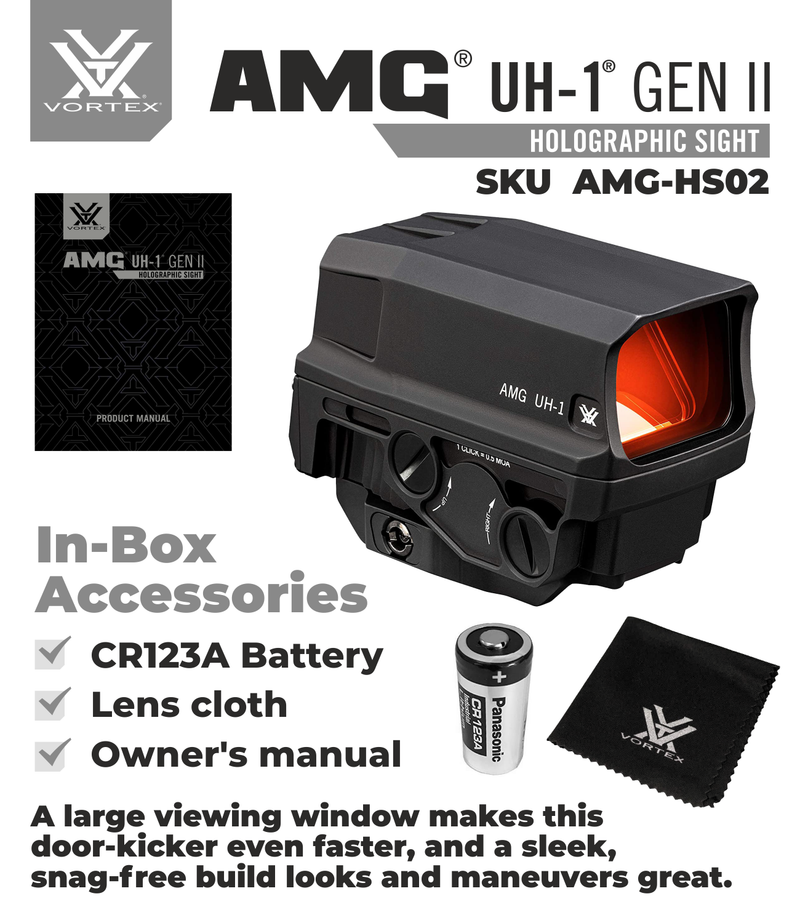 Vortex Optics AMG UH-1 Gen II Holographic Sight with Free Hat Bundle