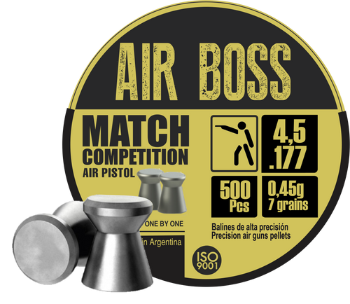 Apolo Air Boss Match Competition Air Pistol 4.5mm .177 Cal 7gr/0.45 g Airgun Pellets 500 ct (E30303)