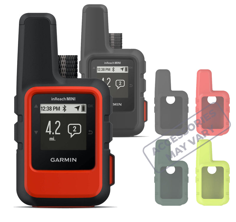 Garmin InReach Mini Lightweight and Compact Handheld Iridium Satellite Communicator with 2 x Silicon Protective Cases