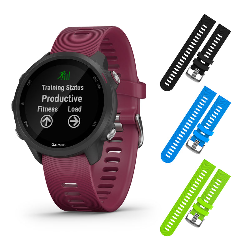 Garmin Forerunner 245 GPS Running Smartwatch with Included Wearable4U 3 Straps