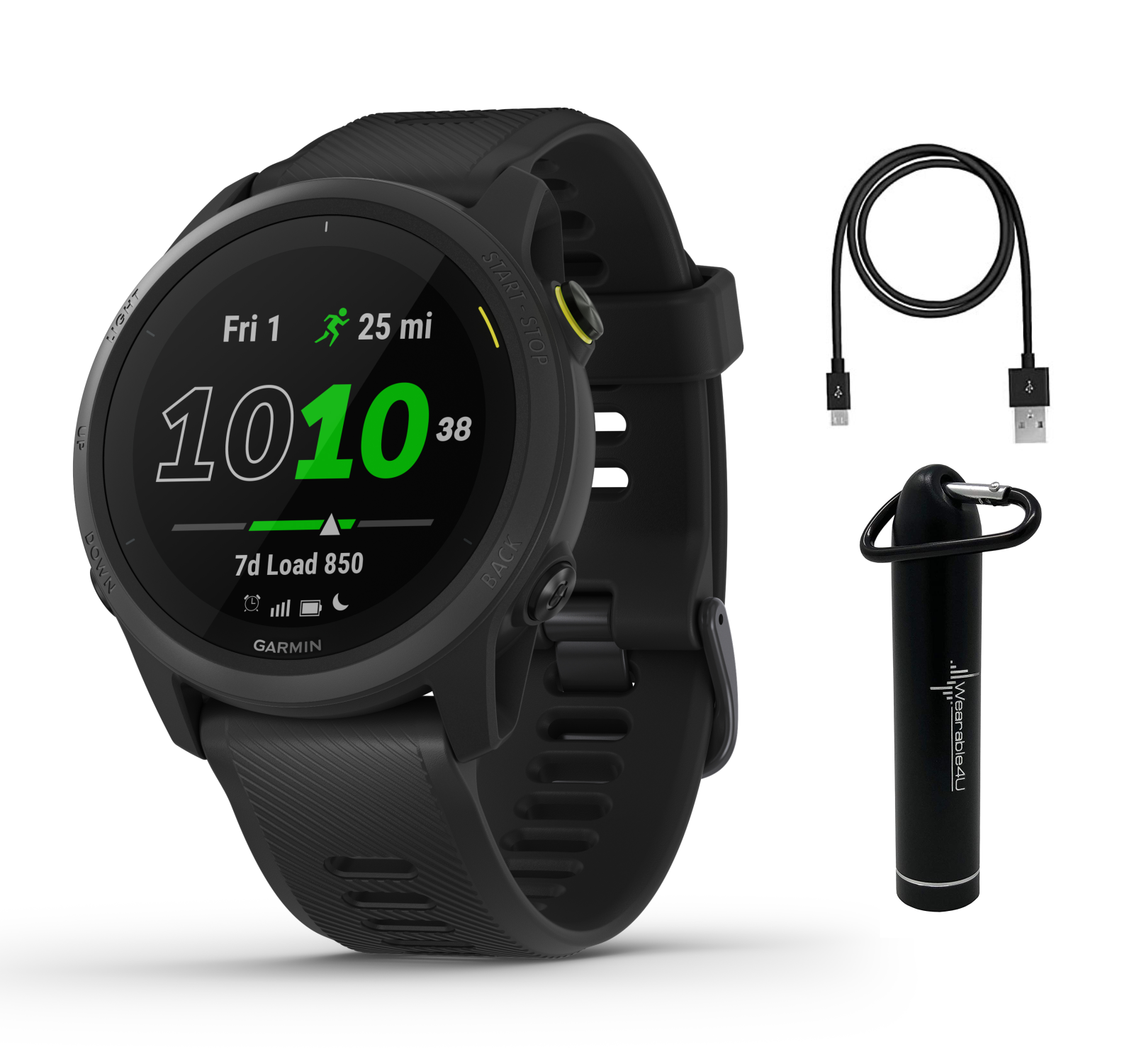 Garmin Forerunner 745 GPS Smartwatch (Black) with Power Bank 2200 mAh –  Sports and Gadgets
