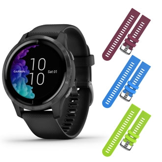 Garmin Venu GPS Smartwatch with AMOLED Display and Included Wearable4U 3 Straps Bundle