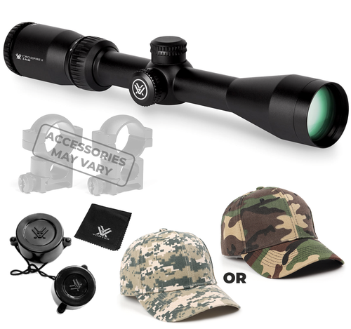 Vortex Optics Crossfire II Second Focal Plane 3-9X40 V-Plex (MOA) Reticle 1 inch Tube Riflescope and Wearable4U Bundle