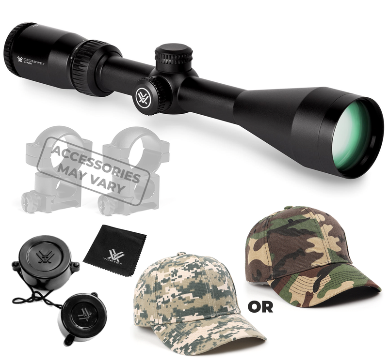 Vortex Crossfire II 3-9x50 BDC 1in Tube Black (CF2-31011) Riflescope w/ Wearable4U Bundle