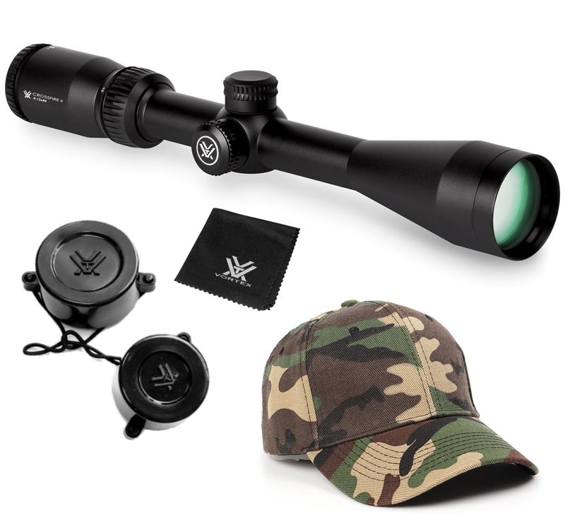 Vortex Optics Crossfire II 4-12x44 SFP Riflescope V-Plex MOA, 1in Tube with Wearable4U Bundle
