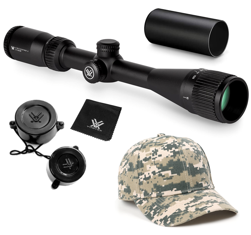 Vortex Optics Crossfire II 4-12X40 AO 1-inch Tube Riflescope Dead-Hold BDC (MOA) Reticle with Wearable4U Bundle