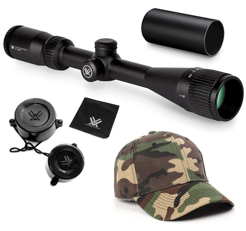 Vortex Optics Crossfire II 4-12X40 AO 1-inch Tube Riflescope Dead-Hold BDC (MOA) Reticle with Wearable4U Bundle