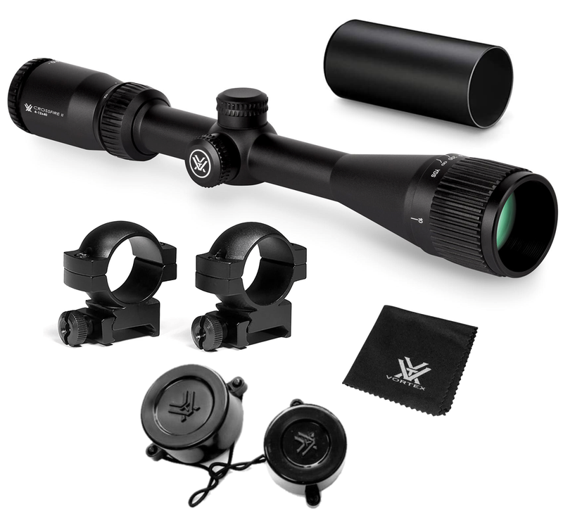 Vortex Optics Crossfire II 4-12X40 AO 1-inch Tube Riflescope Dead-Hold BDC (MOA) Reticle with Wearable4U Bundle