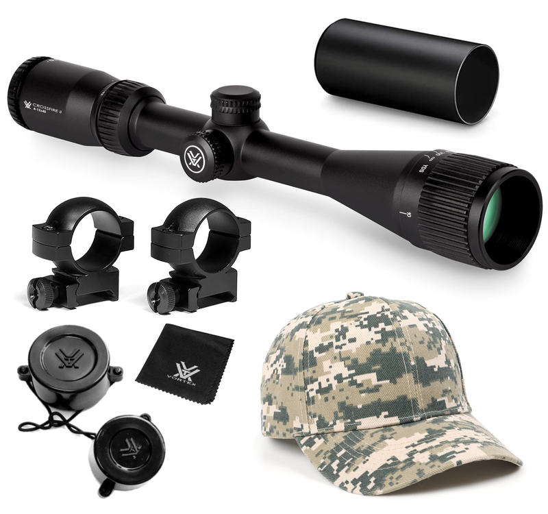 Vortex Optics Crossfire II 4-12X40 AO 1-inch Tube Riflescope Dead-Hold BDC (MOA) Reticle with Wearable4U Bundle