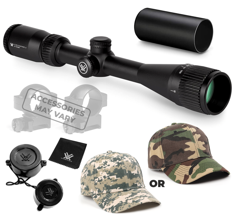 Vortex Optics Crossfire II 4-12X40 AO 1-inch Tube Riflescope Dead-Hold BDC (MOA) Reticle with Wearable4U Bundle