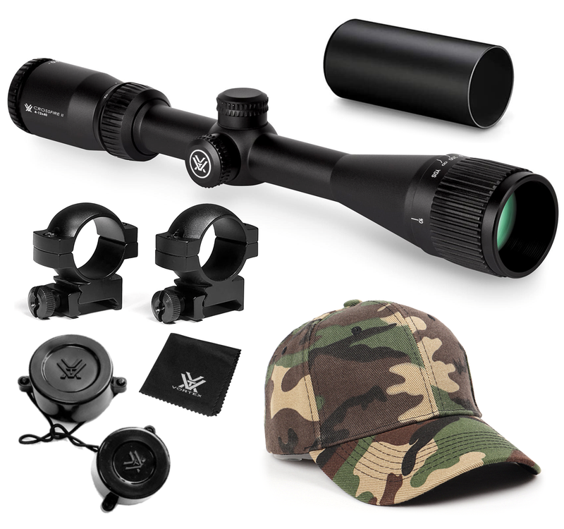 Vortex Optics Crossfire II 4-12X40 AO 1-inch Tube Riflescope Dead-Hold BDC (MOA) Reticle with Wearable4U Bundle