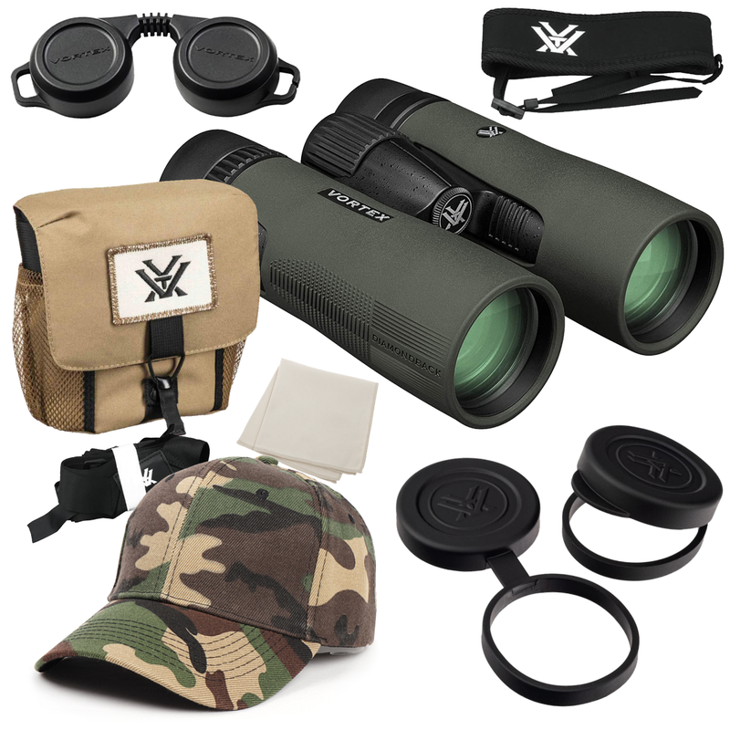 Vortex Optics DB-214 Diamondback HD 8x42 Binocular with Free Hat Bundle