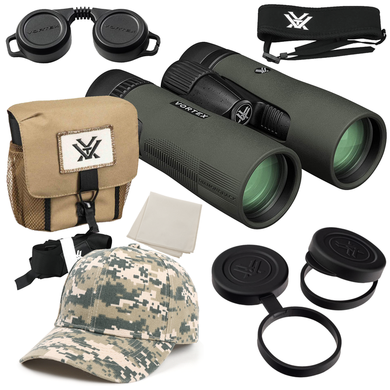 Vortex Optics DB-215 Diamondback HD 10x42 Binocular with Free Hat Bundle