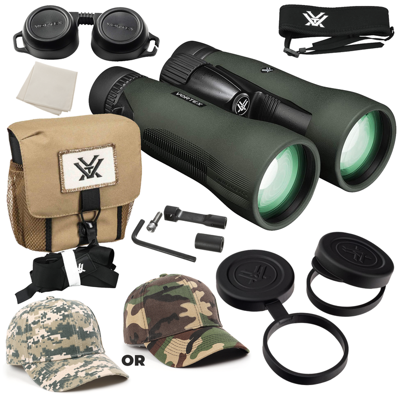 Vortex Optics DB-218 Diamondback HD 15x56 Binocular with Free Hat Bundle