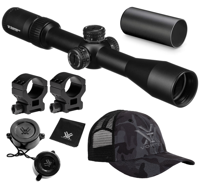 Vortex Optics Diamondback 4-16x44 FFP Riflescope EBR-2C (MRAD) Reticle, 30mm Tube with Wearable4U Bundle