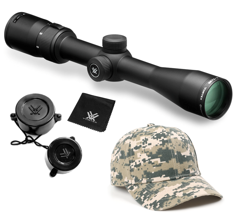 Vortex Optics Diamondback 2-7x35 Rimfire Riflescope V-Plex (MOA) Reticle, 1inch with Rings