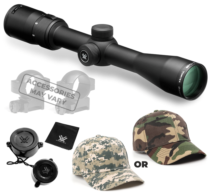 Vortex Optics Diamondback 2-7x35 Rimfire Riflescope V-Plex (MOA) Reticle, 1inch with Rings