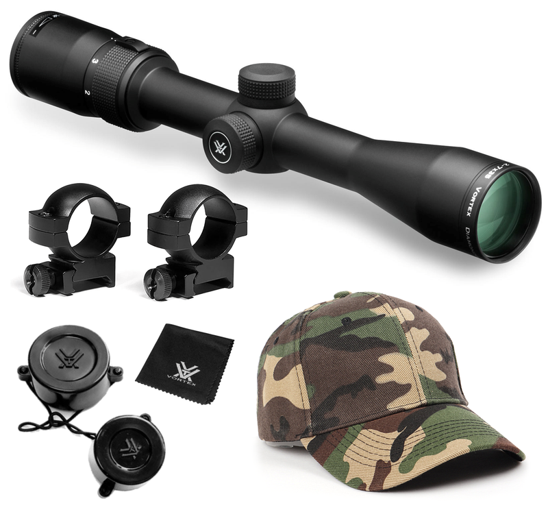 Vortex Optics Diamondback 2-7x35 Rimfire Riflescope V-Plex (MOA) Reticle, 1inch with Rings