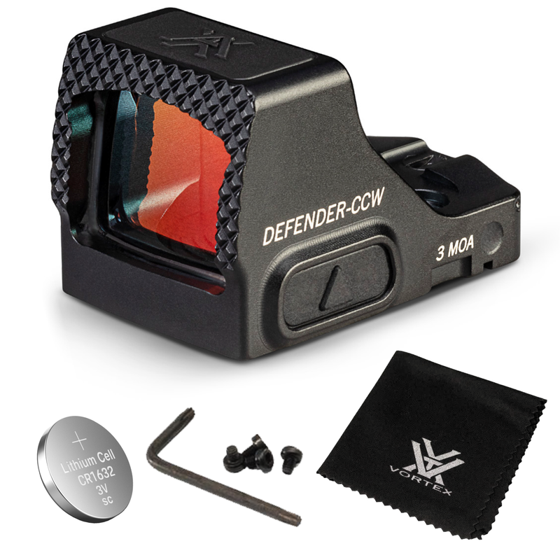 Vortex Optics Defender-CCW 3 MOA Red Dot (DFCCW-MRD3) with Free Hat Bundle