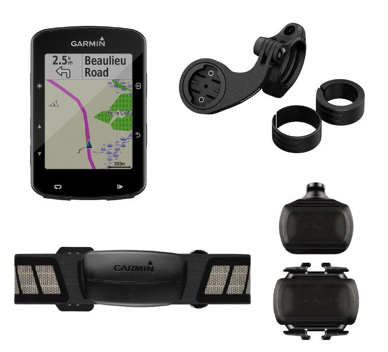 Garmin Edge 520 Plus Speed and Cadence Bundle, GPS Cycling/Bike Computer for Competing and Navigation, Includes Additional Sensors/Heart Rate Monitor