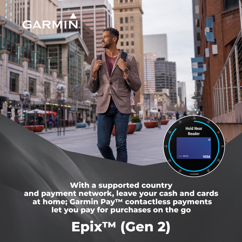 Garmin EPIX (Gen 2) Premium Active Smartwatch with AMOLED display with Wearable4U Power Bank Bundle
