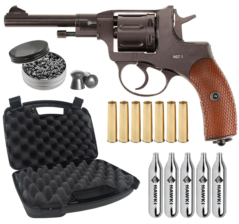 Gletcher NGT RF CO2 Pellet Air Pistol with Safety Lever with Included Bundle