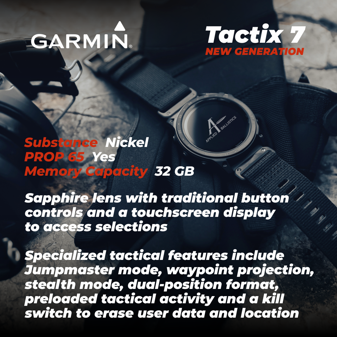 Garmin Tactix 7 Tactical Multisport GPS Smartwatch with 1.4 Always On Sports and Gadgets