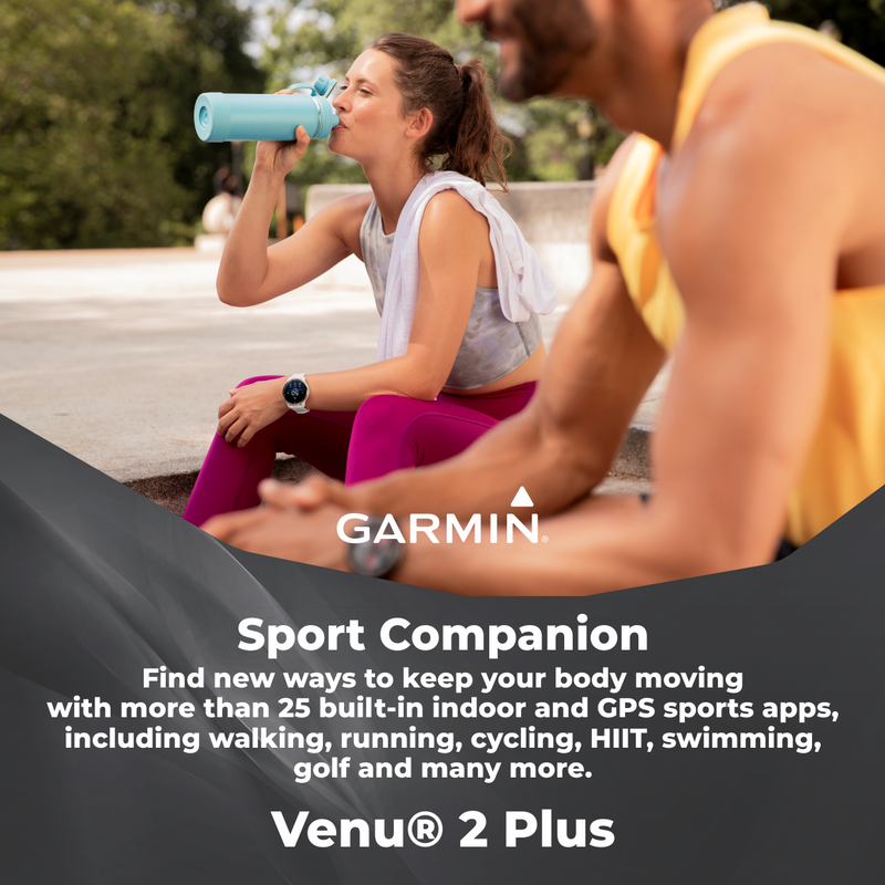 Garmin Venu 2 Plus GPS Multisport Smartwatch with Call and Text, Music with Wearable4U 3 Straps Bundle