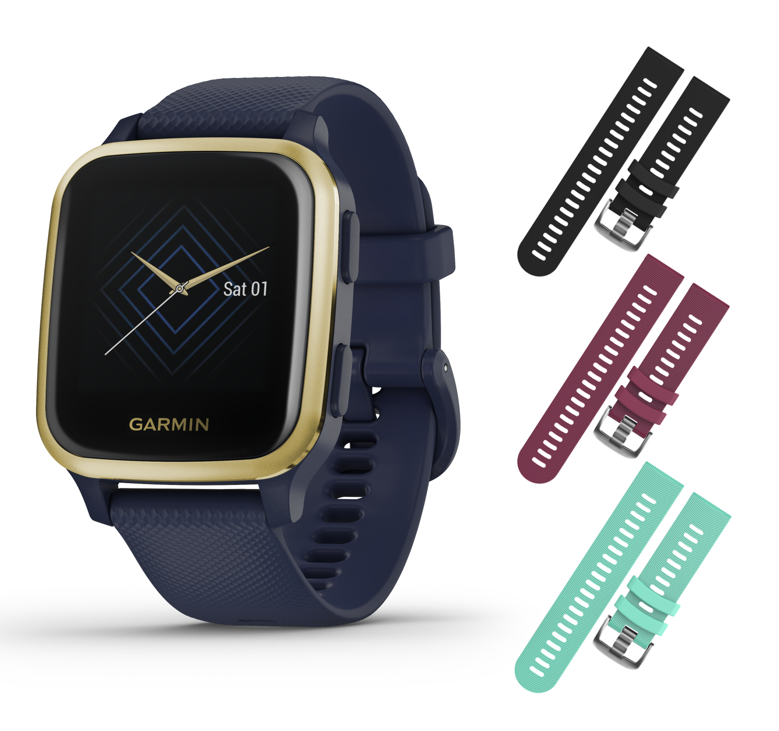 Garmin Venu Sq Sport or Music GPS Fitness Smartwatch and Included