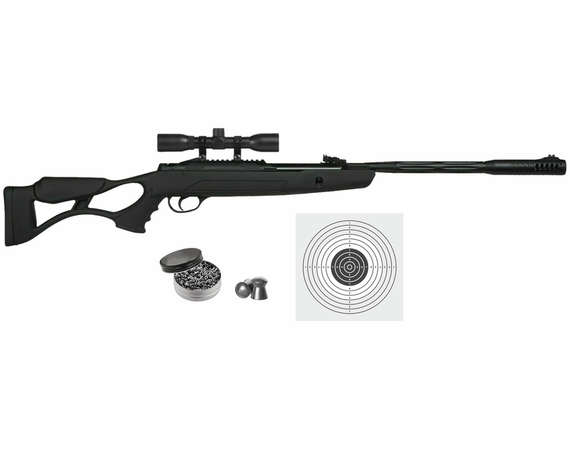 Hatsan AirTact ED Combo Air Rifle with 100x Paper Targets and Lead Pellets Bundle
