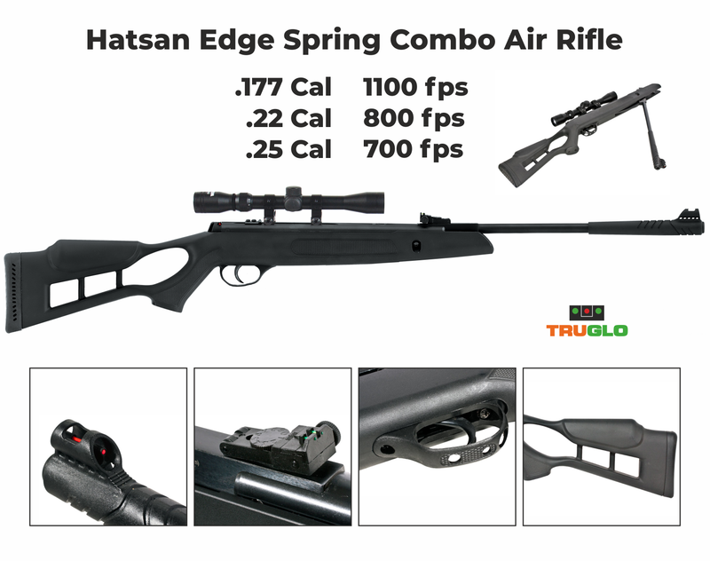Hatsan Edge Spring Combo .177 Cal or .22 Cal or .25 Cal Break Barrel Air Rifle