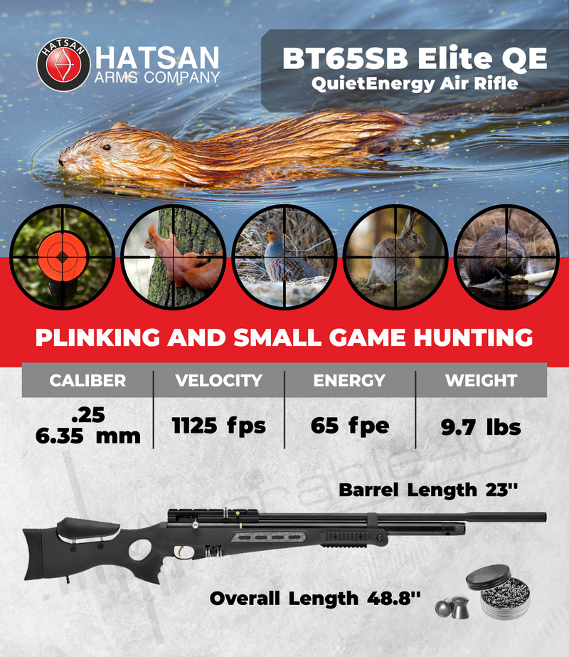 Hatsan BT65SB Elite QE (Quite Energy) Air Rifle .177 Caliber