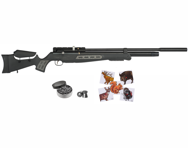 Hatsan BT65 Big Bore Carnivore QE Air Rifle with Targets and Lead Pellets Bundle
