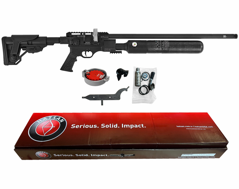 Hatsan Factor RC Pre-charged Pneumatic PCP Side Lever Action Air Rifle with Wearable4U Bundle
