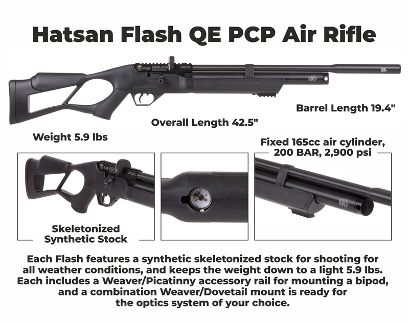 Hatsan Flash QE .25 Cal Pellet Bolt Action Air Rifle