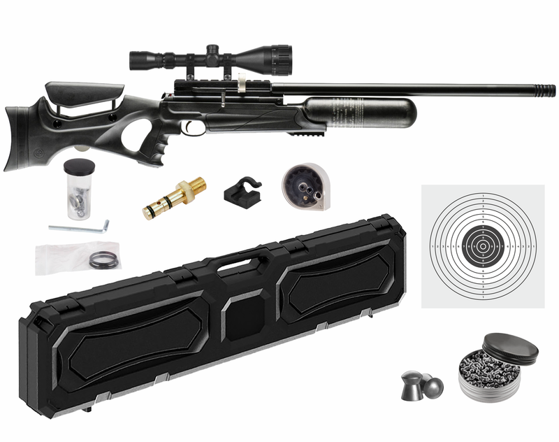 Hatsan NeutronStar Synthetic .177 Cal or .22 Cal or .25 Cal QE PCP Side lever Pellet Air Rifle with Wearable4U Bundle