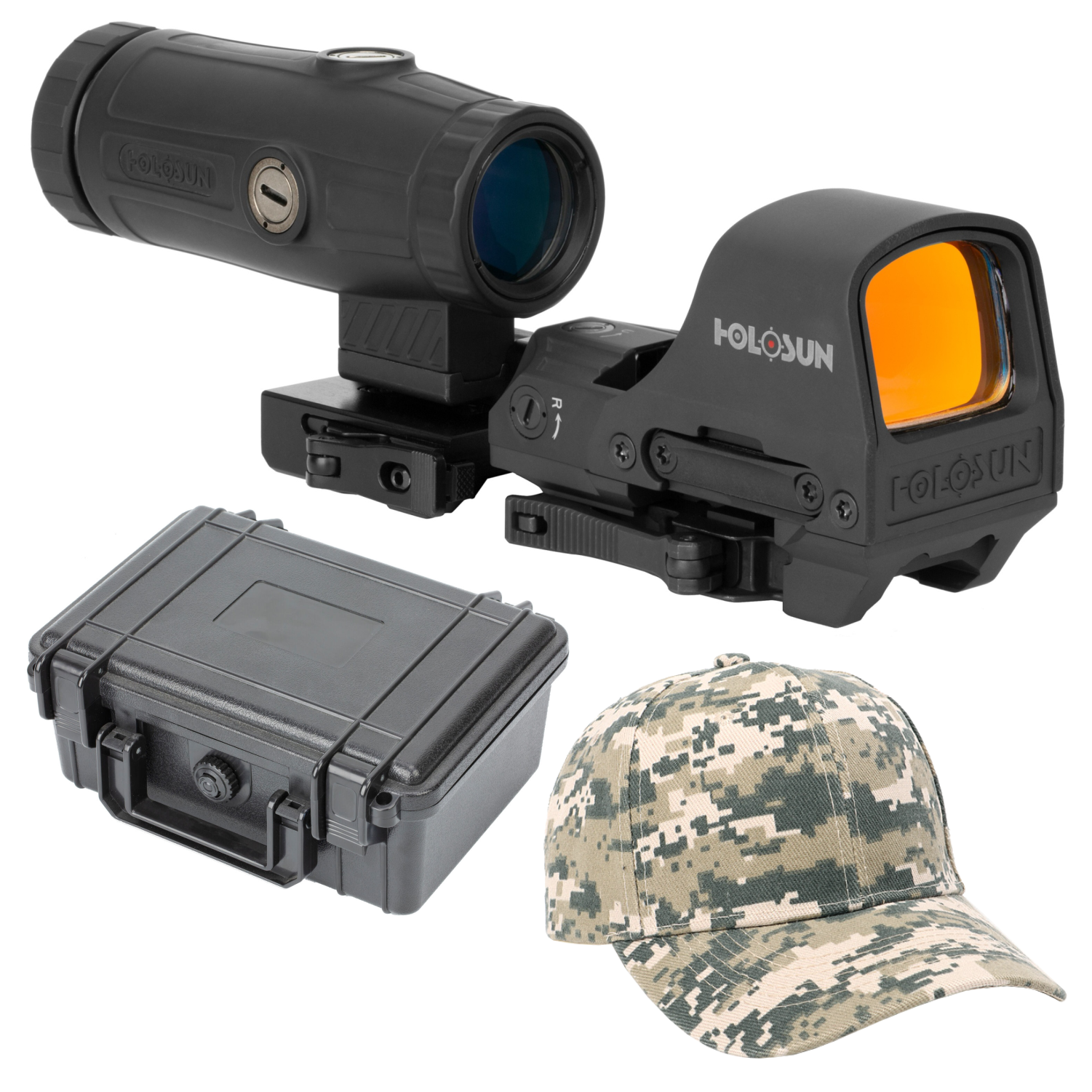 Holosun HS510c Reflex Red Dot Sight and HM3X 3X Magnifier Combo Holosun HS510c Reflex Red Dot Sight and HM3X 3X Magnifier Combo