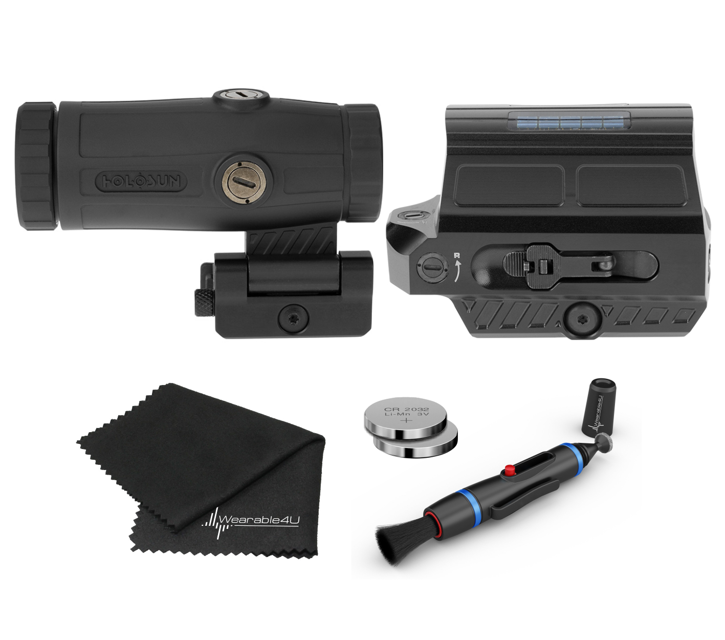 HOLOSUN HS512C Reflex Red Dot Sight with Wearable4U Bundle